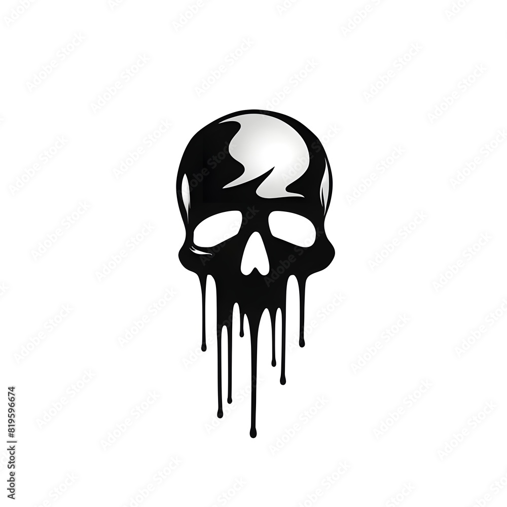 dripping skull vector image dripping skull vector image