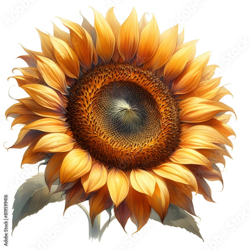 Sunflowers on a white background
