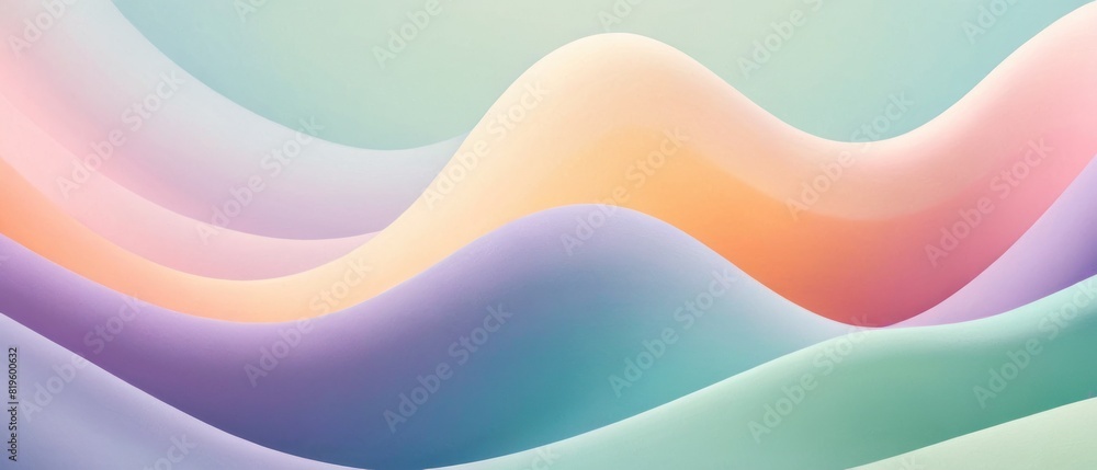 abstract flowing colorful gradient wave.dreamy blend of pastel colors