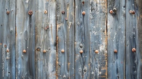 texture of old shabby rustic wooden fence made of planks, with rusty nails, grunge background