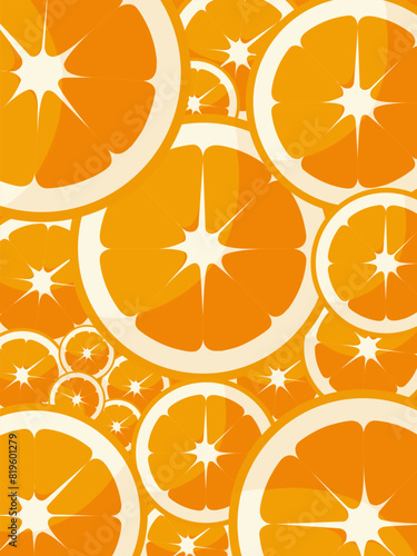 orange background  pattern with oranges vector illustration.