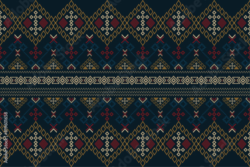 patterns art design geometric aztec batik fabric knitting, A cloth handmade for Ethnic pixel background. and Cross stitch Idian clothes textiles seamless Pixels