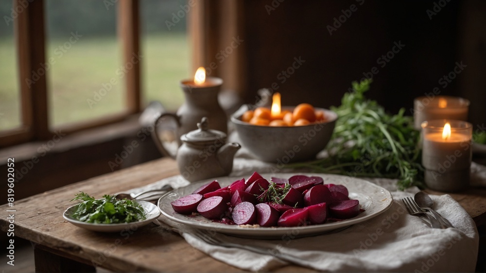 Vereshchaka - Pork stew with beets. Vereshchaka - Pork stew with beets.