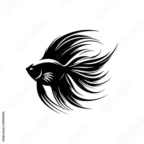 Graceful Angelfish Silhouette for Elegant and Stylish Marine Art - angelfish illustration
