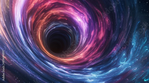 abstract colorful black hole background