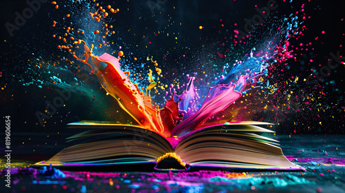 Explosion of Colors from Open Book