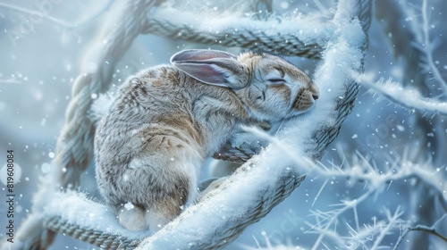 Hibernating animals during winter. photo