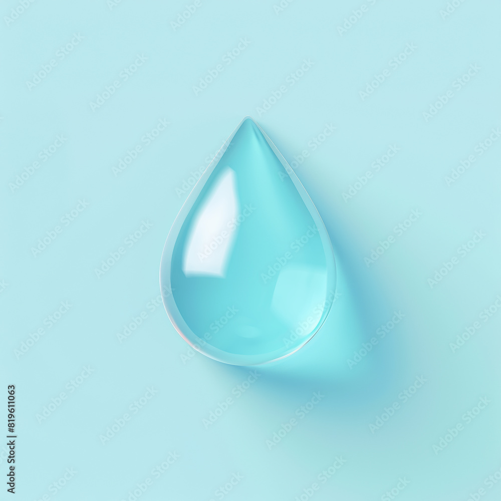 Pure Light Blue Drop of Water Pure Light Blue Drop of Water