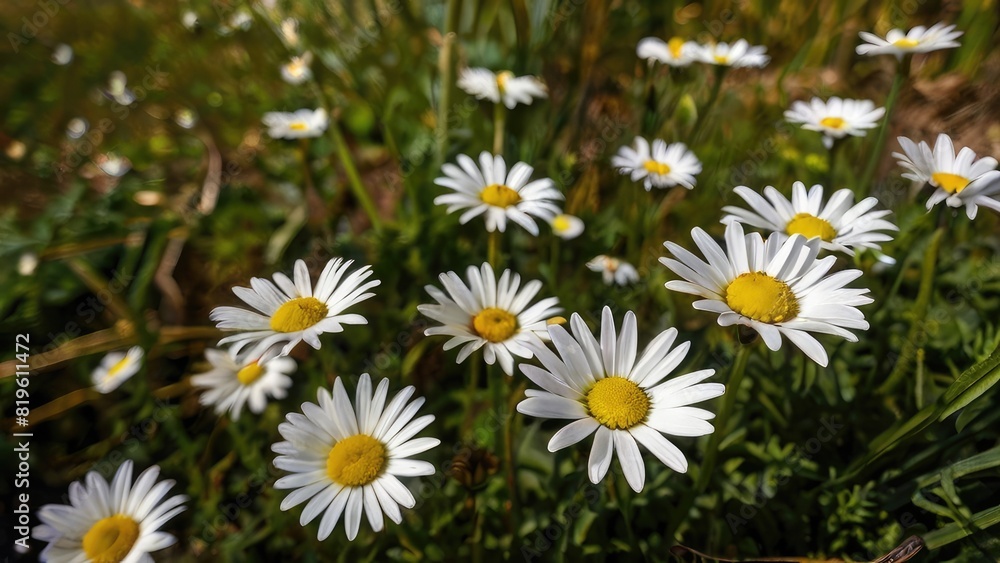 Fototapeta premium Pure White Daisies in Bloom