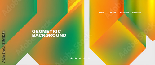 Minimal geometric web site page template design. Vector Illustration For Wallpaper, Banner, Background, Card, Book Illustration, landing page