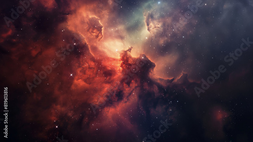 Nebula, which is a large cloud of gas and dust in space, Generative AI photo