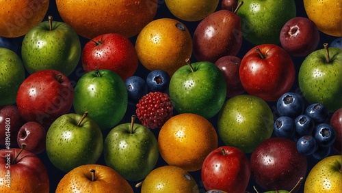 photos of various types of fruit that look delicious made by AI generative