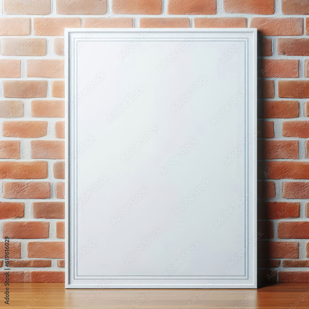 Fototapeta premium A clean banner against the background of a brick wall.