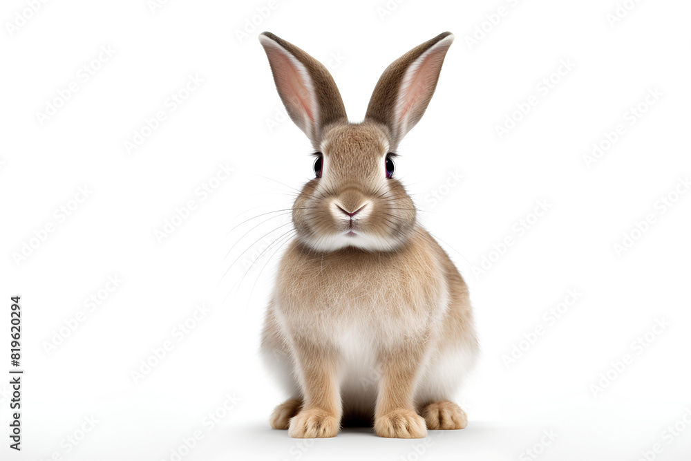 Rabbit, sitting on a white background Rabbit, sitting on a white background
