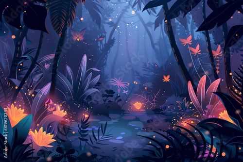 Magical Woodland Artistic Scene