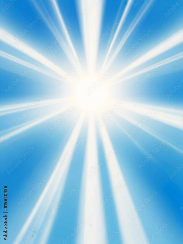 Sun rays and blue sky Sun rays and blue sky