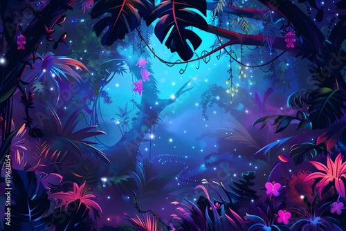 Mystical Woodland Mural Background