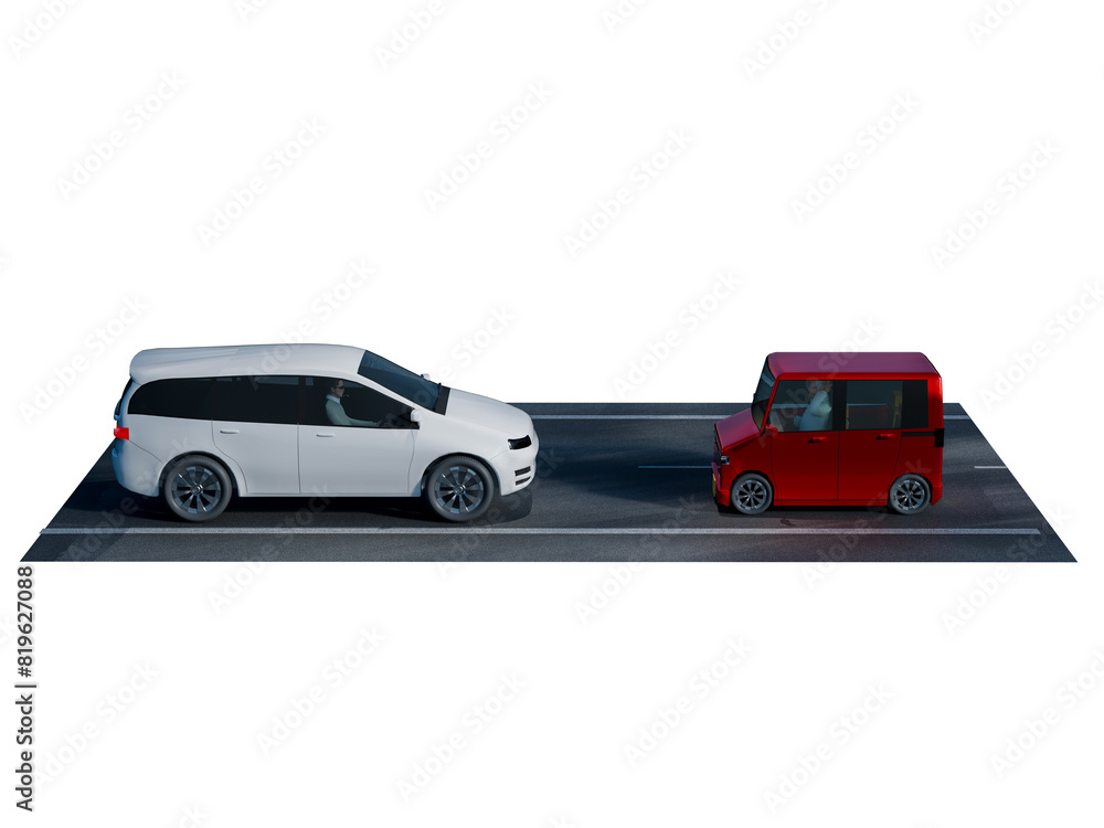 Fototapeta premium 逆走車両