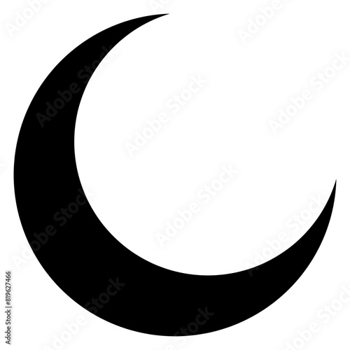 crescent moon icon photo