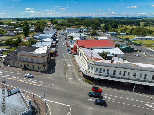 The rural town of Bulls, Manawatū-Whanganui, New Zealand.