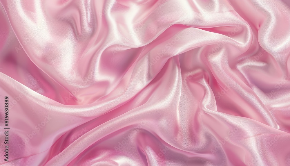 A luxurious silk fabric background in soft pink, ideal for wedding or high-end beauty product presentations, enhancing elegance and premium aesthetics A luxurious silk fabric background in soft pink, ideal for wedding or high-end beauty product presentations, enhancing elegance and premium aesthetics