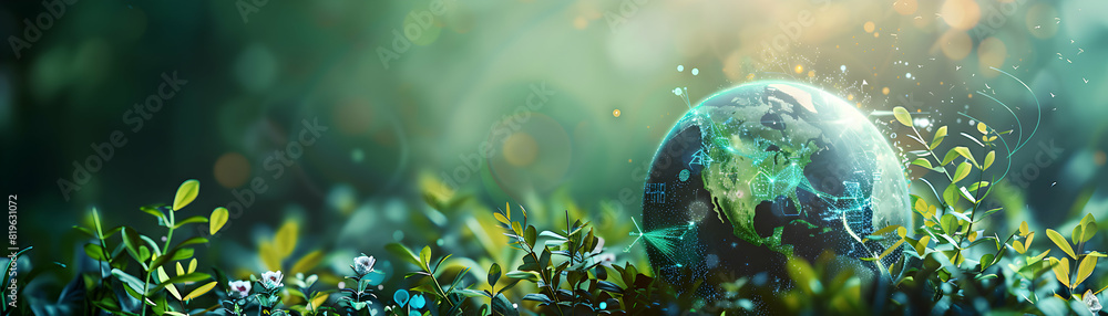 Eco Friendly Globe with Global Sustainability Icons Concept A photo realistic image of a globe surrounded by eco friendly icons symbolizing sustainable practices for environmenta Eco Friendly Globe with Global Sustainability Icons Concept A photo realistic image of a globe surrounded by eco friendly icons symbolizing sustainable practices for environmenta