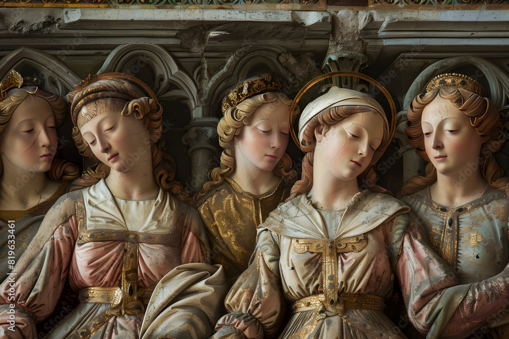 Meticulous Details of the Gothic Influence; A 15th Century Tempera on Wood Painting
