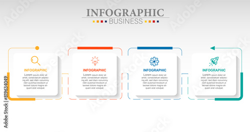 Infographic design with icons and 4 options or steps