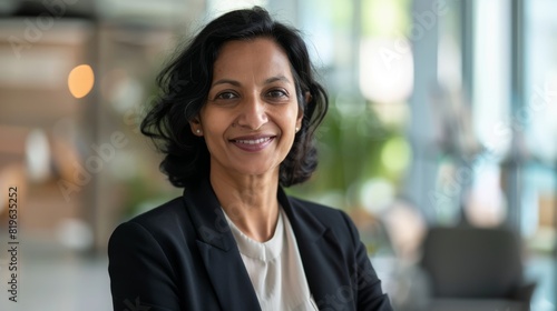 Smiling mature woman office worker, businesswoman