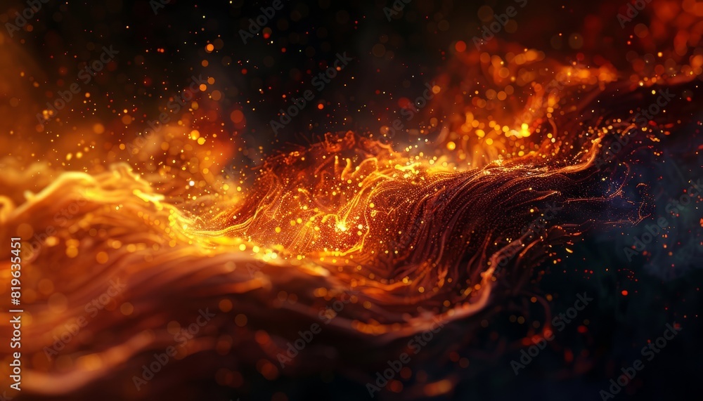 A dramatic scene of fire in the night, capturing the intense and powerful essence of fire against the dark backdrop A dramatic scene of fire in the night, capturing the intense and powerful essence of fire against the dark backdrop