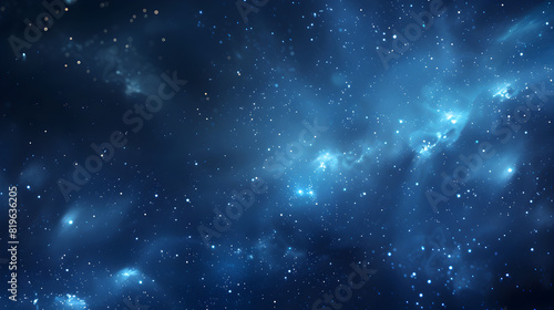 Night sky with stars and nebula as background. Star field in space many light years far from the planet Earth. 