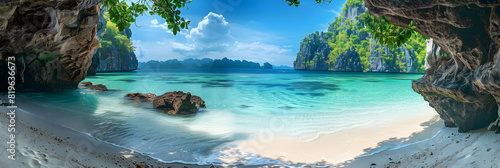 Exploring hidden paradises: Discover secret beaches in the Philippines with pristine sands and clear waters   Photo Stock Concept photo