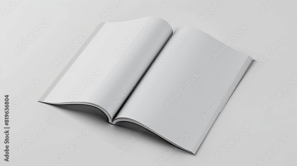 Magazine mockup with blank closed and open pages Magazine mockup with blank closed and open pages