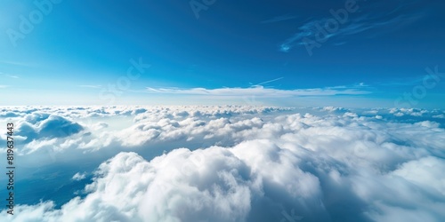 cloud view Blue sky on a sunny day.
