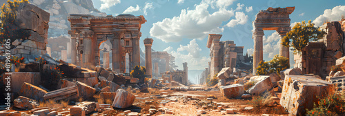 Photo realistic capture of secret ruins in Turkey revealing the country s hidden historical gems and cultural heritage tucked away from the crowds photo