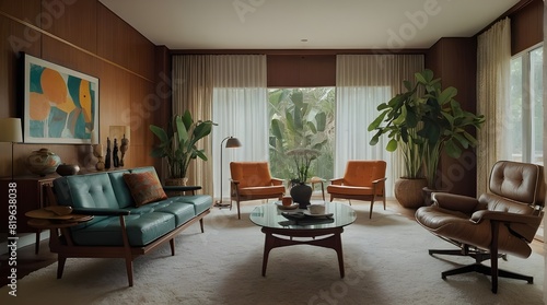 Timeless Interiors: A Blend of Retro Charm with Mid-Century Modern Design photo