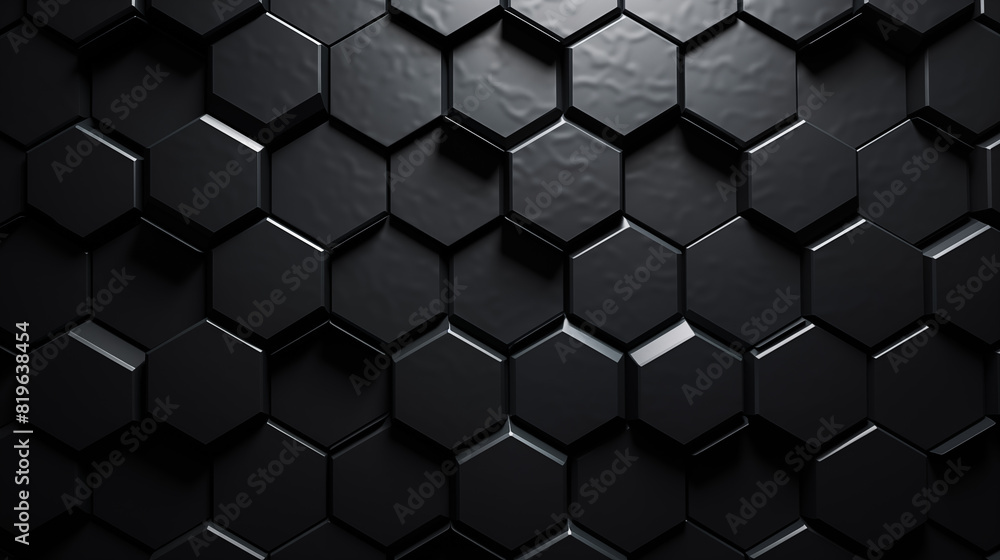 Abstract background with black hexagons Abstract background with black hexagons