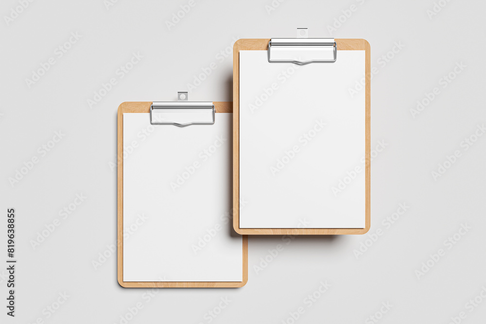 Clipboard with A4 blank paper for food menu mockups and more Clipboard with A4 blank paper for food menu mockups and more