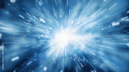 Dynamic Light Burst in Blue - Stunning dynamic light burst in blue, capturing the essence of speed and energy. Perfect for tech, futuristic, and abstract themes.