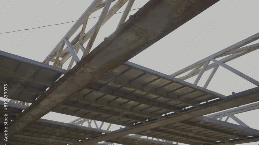 Metal supports to maintain structural integrity of water sumps. Construction of industrial water treatment facility for needs of population Metal supports to maintain structural integrity of water sumps. Construction of industrial water treatment facility for needs of population