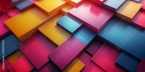 Wallpaper Mural Colorful abstract background featuring various squares and rectangles in a dynamic composition Torontodigital.ca