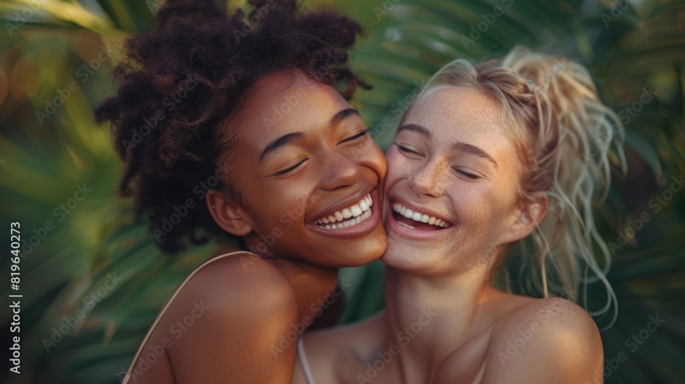 Joyful Embrace of Happy Friends Joyful Embrace of Happy Friends