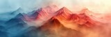 Colorful abstract representation of a mountain range with jagged peaks and deep valleys