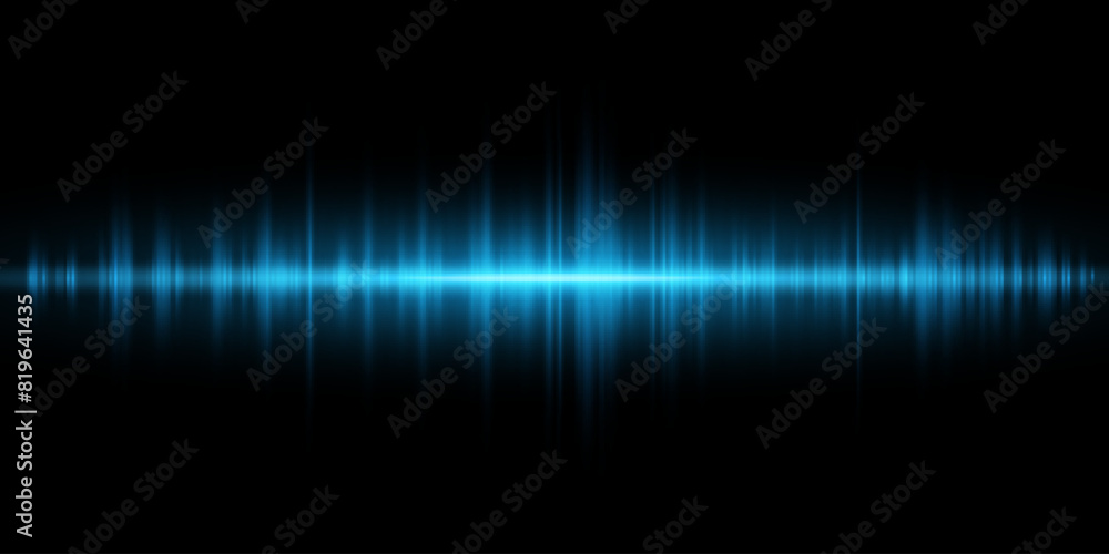 Glowing blue vibrations isolated on black background. Glow voice pattern. Abstract light effect. Vector illustration. EPS 10. Glowing blue vibrations isolated on black background. Glow voice pattern. Abstract light effect. Vector illustration. EPS 10.