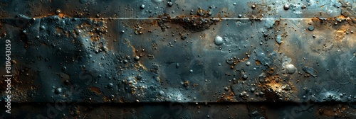 Numerous patches of rust cover the aged metal surface photo