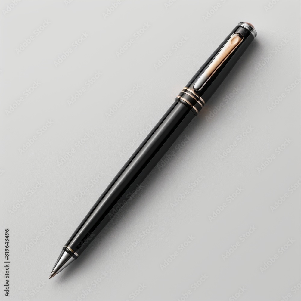 Fountain pen isolated on white background, ideal for business and office use, with a sleek design and metallic finish Fountain pen isolated on white background, ideal for business and office use, with a sleek design and metallic finish