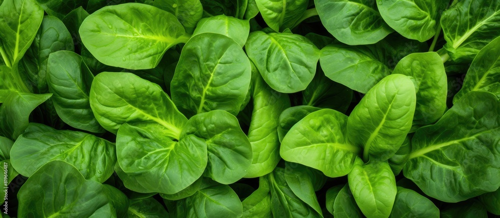 Spinach patch with lush green leaves perfect for a copy space image Spinach patch with lush green leaves perfect for a copy space image