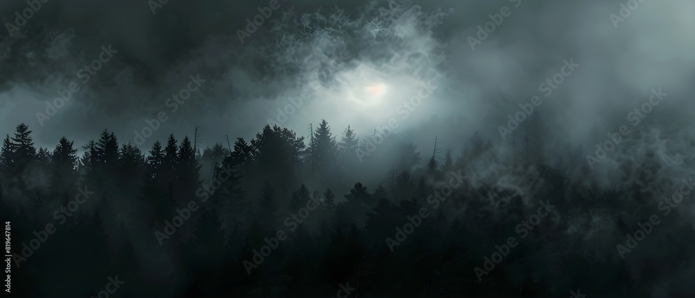 minimalist dark wallpaper, smoke in the distance above pine forest, dark grey and black colors with a subtle gradient effect in the style of forest. minimalist dark wallpaper, smoke in the distance above pine forest, dark grey and black colors with a subtle gradient effect in the style of forest.