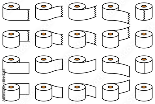 様々な形のテープのベクターイラストセット