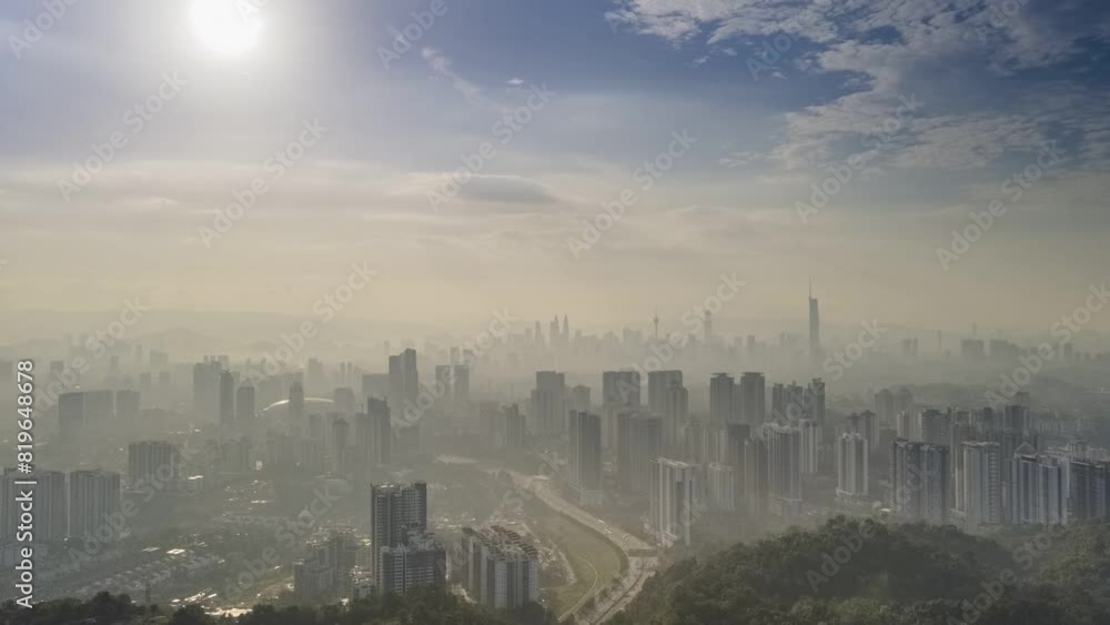 beautiful view of kuala lumpur, malaysia city skyline